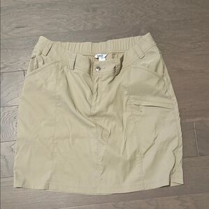Duluth Trading Co Beige Mini Skirt